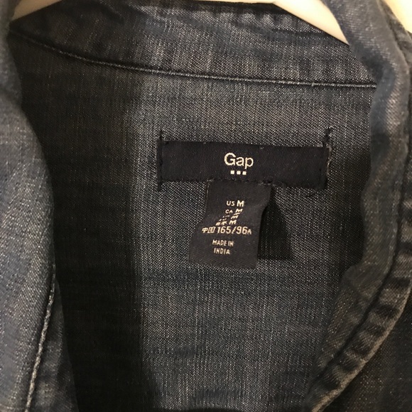 Blue Jean Long Sleeve Shirt Gap Size Medium - Picture 4 of 4